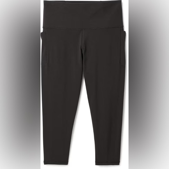 Athleta Salutation Stash Side Pockets Powervita RN 54023 Black Size Large - Picture 2 of 16